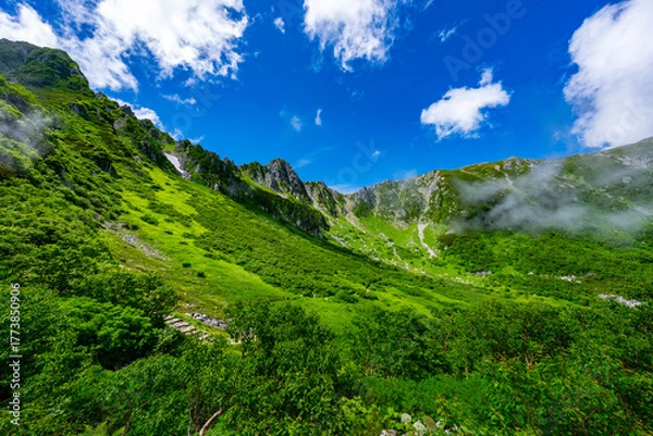 Obraz 8月の千畳敷カールの風景