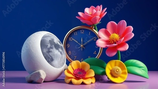 Obraz easter egg with flowers