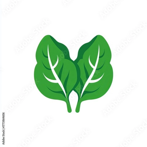 Fototapeta Fresh green spinach leaves, ideal for salads or healthy eating, offering a vibrant and healthy visual