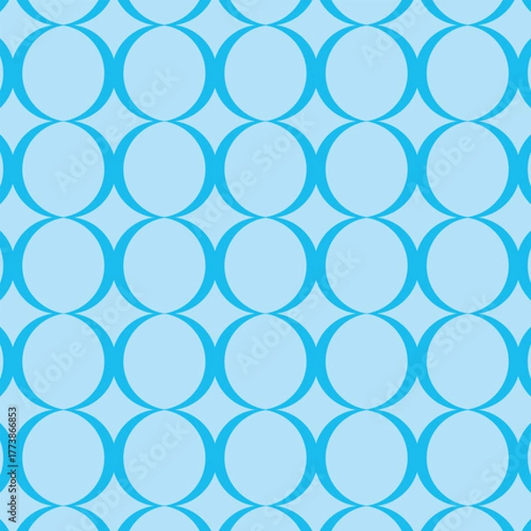 Obraz Seamless Blue Circles Line Blue Background