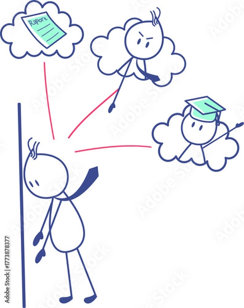 Obraz Stickman Activity Illustration