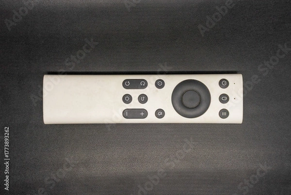 Obraz Minimalist White Remote Control on Dark Background