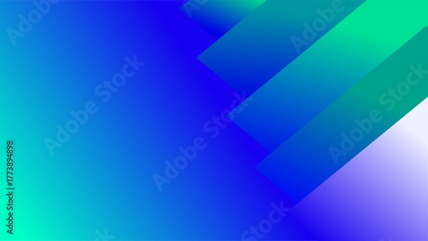 Obraz Fading blue green edges abstract background