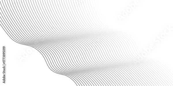 Obraz Black and white spiral toilet paper texture with gray lines and a wave pattern