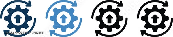 Fototapeta Process optimization and efficiency improvement icons