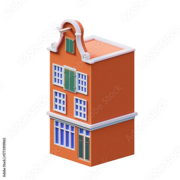 Obraz house building 3d illustration