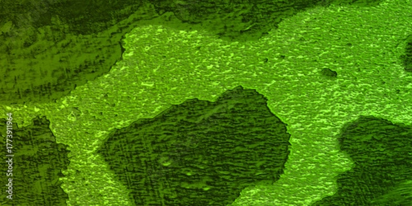 Fototapeta  vintage green wall with peeling paint and rough texture, creating an old rustic background. Soft, natural lighting and detailed surface cracks for a realistic background