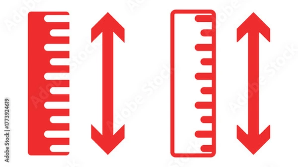 Obraz  Body measurement vector icon set. Height and width human measure icon. Human height icon set. Height measurement icon set. Scale tall human. 