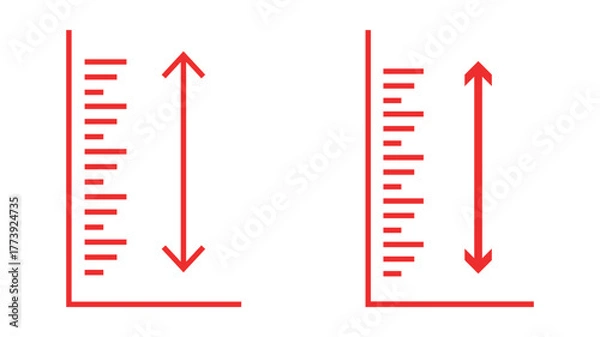 Fototapeta  Body measurement vector icon set. Height and width human measure icon. Human height icon set. Height measurement icon set. Scale tall human. 