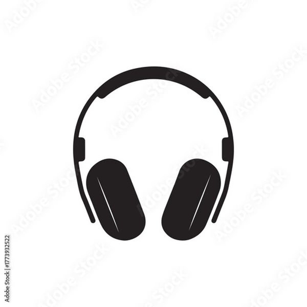 Obraz headphones isolated on white. vector eps 10