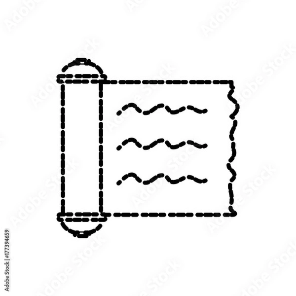 Fototapeta Papyrus scroll isolated icon vector illustration graphic design