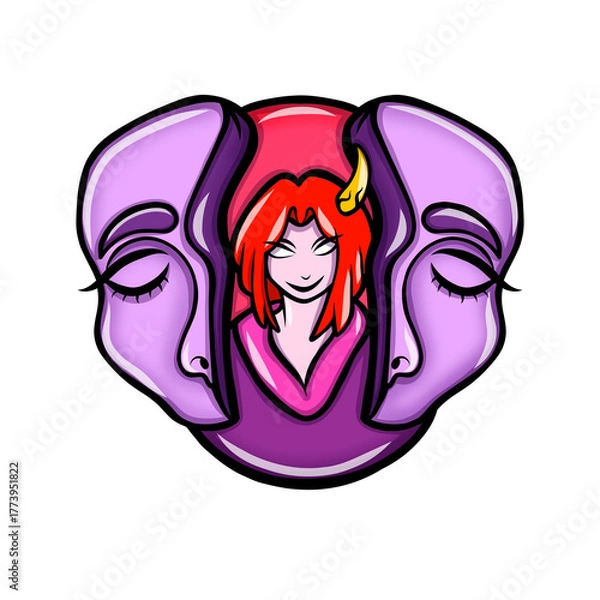 Obraz Split Personality Character Design