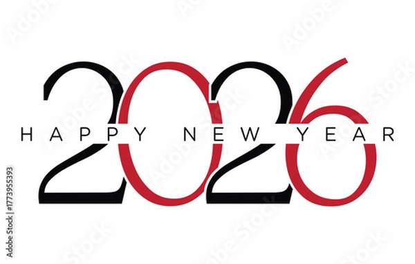Obraz 
Happy New Year 2026 Vector Illustration Modern, High Resolution, Greeting, Stylish, Elegant
