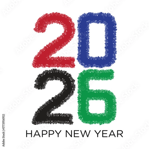 Obraz 
Happy New Year 2026 Vector Illustration Modern, High Resolution, Greeting, Stylish, Elegant
