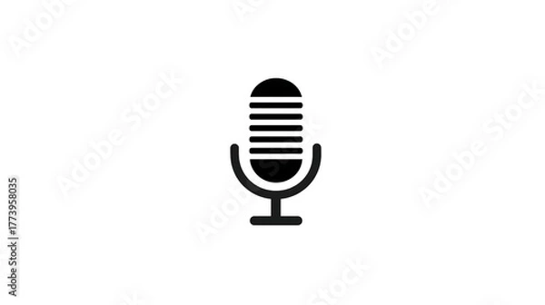 Obraz Vintage microphone isolated on transparent background