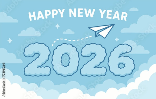 Obraz 
Happy New Year 2026 Vector Illustration Modern, High Resolution, Greeting, Stylish, Elegant