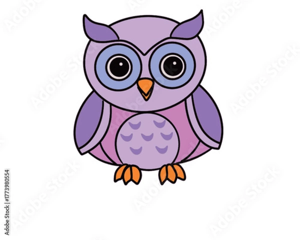 Fototapeta owl colorful vector