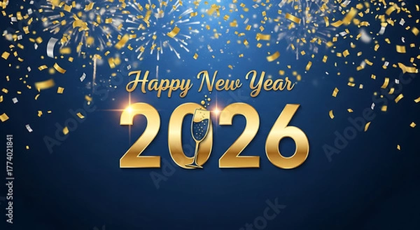 Obraz Happy 2026, new year art