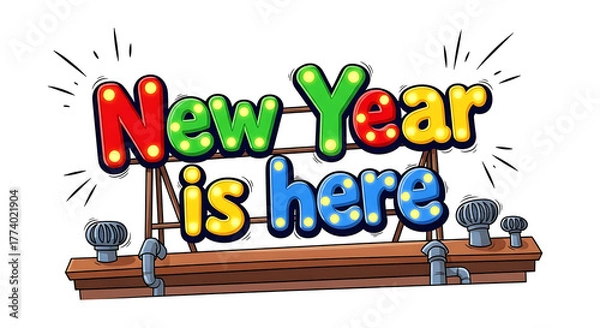 Obraz Happy 2026, new year art