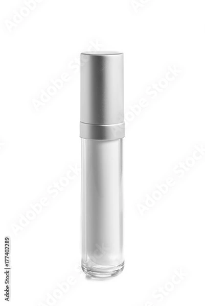 Obraz spray bottle cosmetic, lotion packaging on a white background