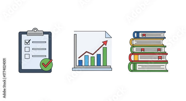Fototapeta Colorful Stack of Books with Various Colored Spines and Covers.