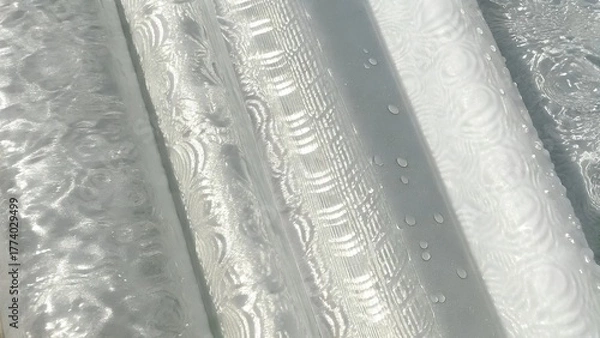 Fototapeta Fabric Embossed Texture Background 8K Seamless Silver Patterns