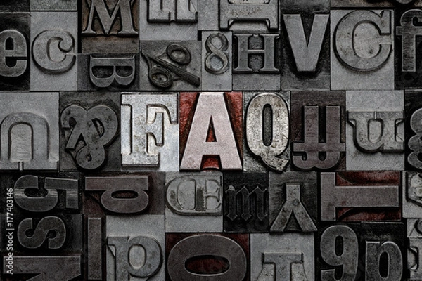 Fototapeta Letterpress FAQ