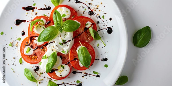 Fototapeta Caprese salad looks delicious and refreshing