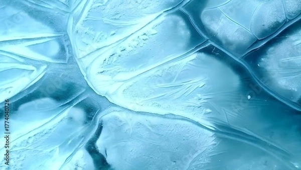 Fototapeta Ice Fractured Texture Background 8K Seamless Blue Shards