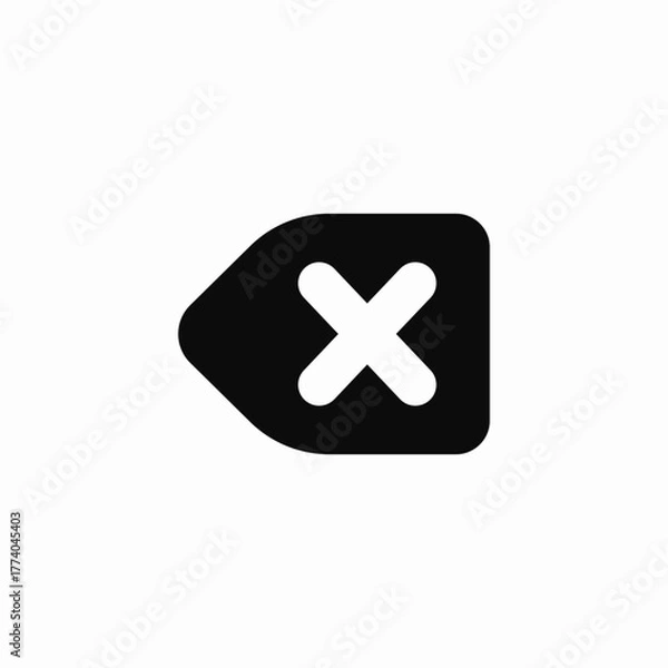 Obraz backspace delete icon sign vector
