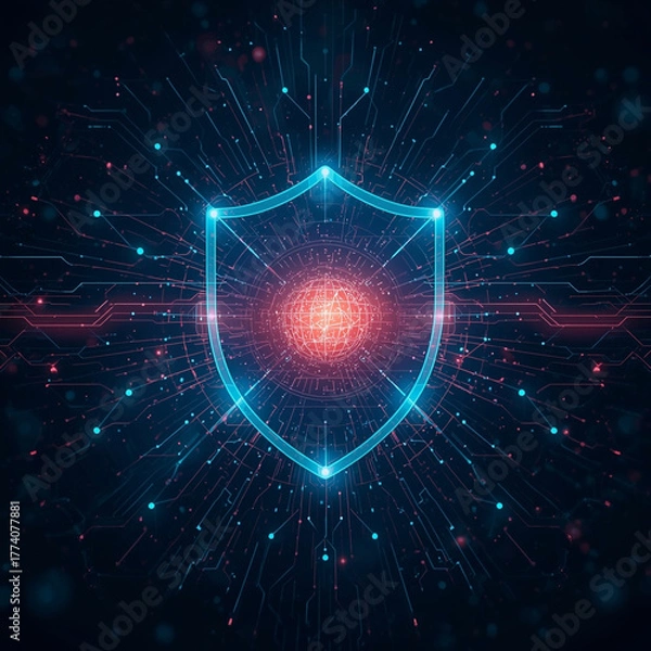 Obraz Futuristic Cyber Security