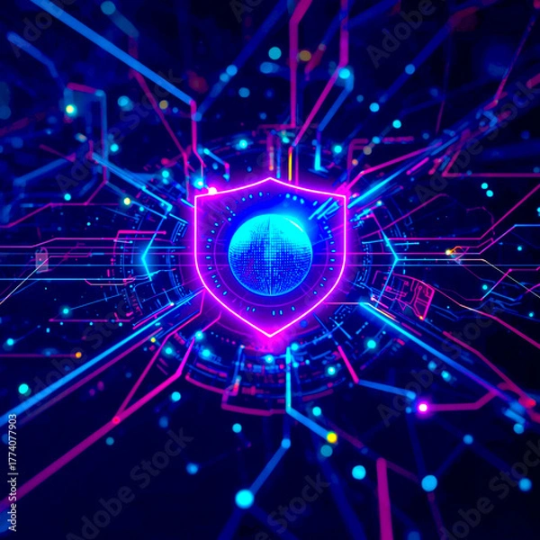 Obraz Abstract Digital Shield