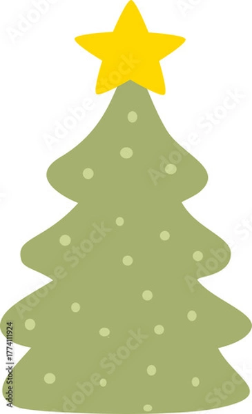 Obraz christmas tree with star