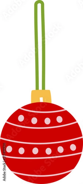 Obraz Red Christmas ornament 