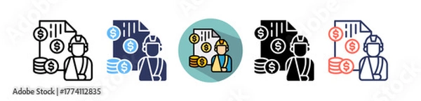 Obraz Workers Compensation multiple icon
