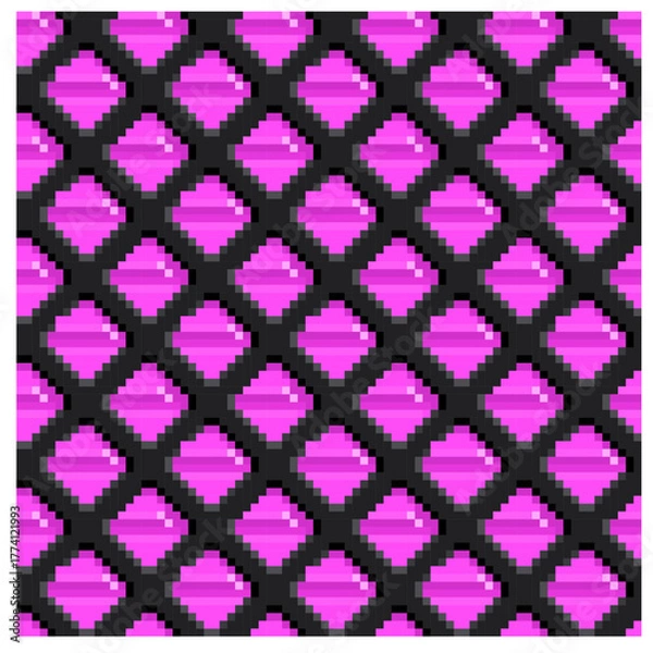 Obraz ドット絵の金網背景素材