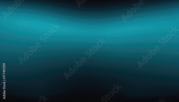 Obraz Vibrant grainy background, abstract cyan blue black color gradient shape. 5