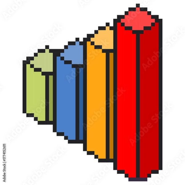 Obraz ドット絵の棒グラフ