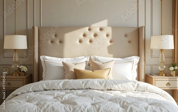 Obraz hotel room with bed