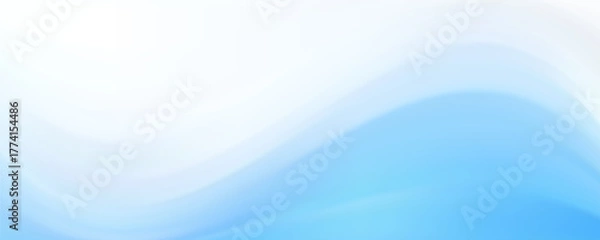 Obraz Modern blue wave background design, vector illustration