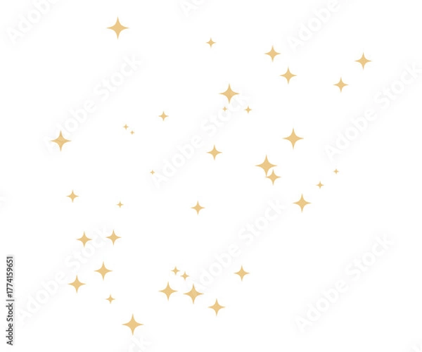 Fototapeta Add a touch of magic with golden starbursts and shimmering glitter overlays for your creative designs, perfect for holiday projects and festive celebrations