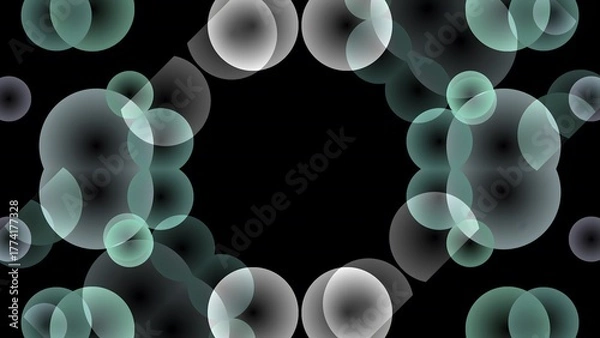 Obraz Secret graphic art wave circle pattern, ai generative