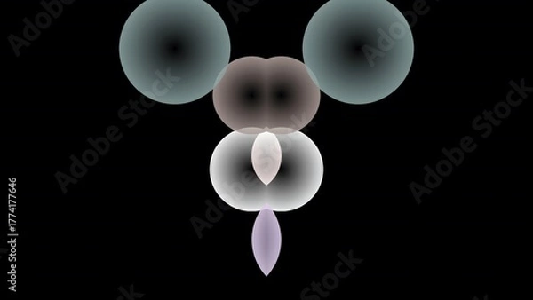 Obraz graphic art sexy wave circle pattern, ai generative