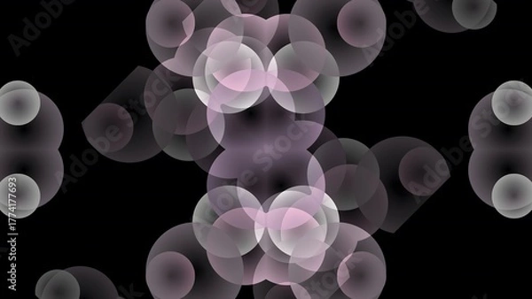 Obraz graphic art magic wave circle pattern, ai generative