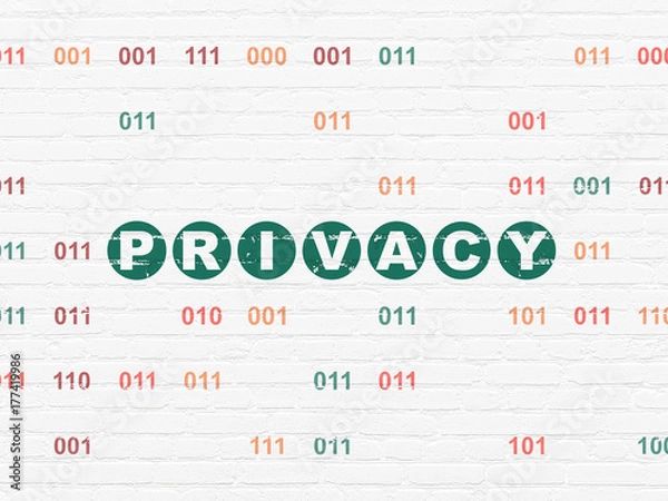 Fototapeta Privacy concept: Privacy on wall background