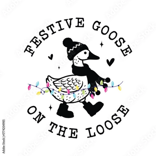 Obraz Festive Goose on the Loose