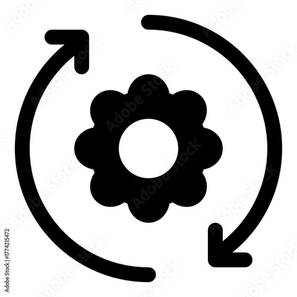 Obraz Gear process icon for workflow and automation