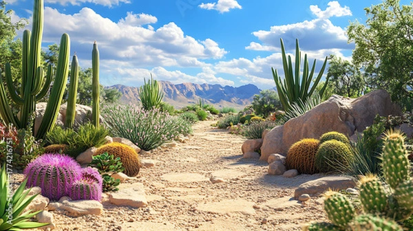 Obraz Desert pathway garden landscape