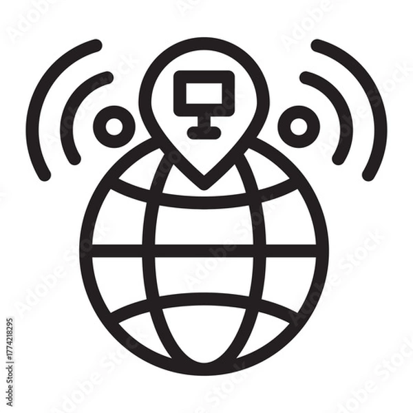 Fototapeta globe grid, 