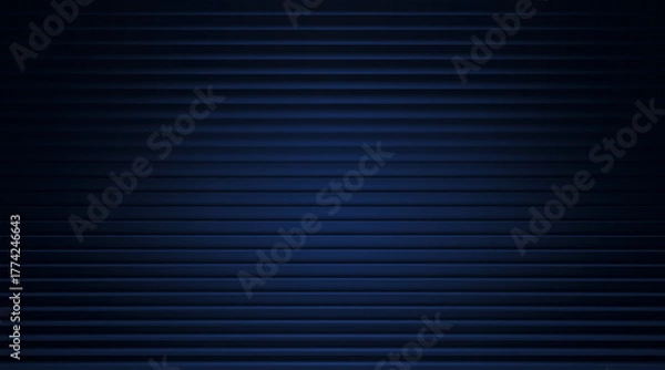 Obraz Dark blue background with horizontal stripes and a subtle gradient effect